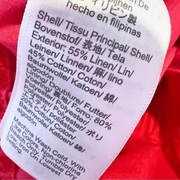 NWT J. Crew Paperbag Coral Mini Linen Cotton Blend Skirt Spring 2022 - Picture 6 of 8